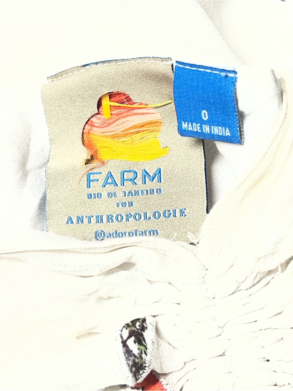 Anthropologie Farm Rio Quintana White Embroidered Floral maxi dress Sz 0 - Picture 11 of 11